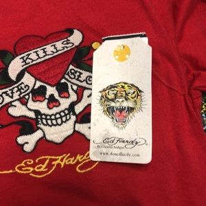 NWT Ed Hardy red, men’s T-shirt, size small